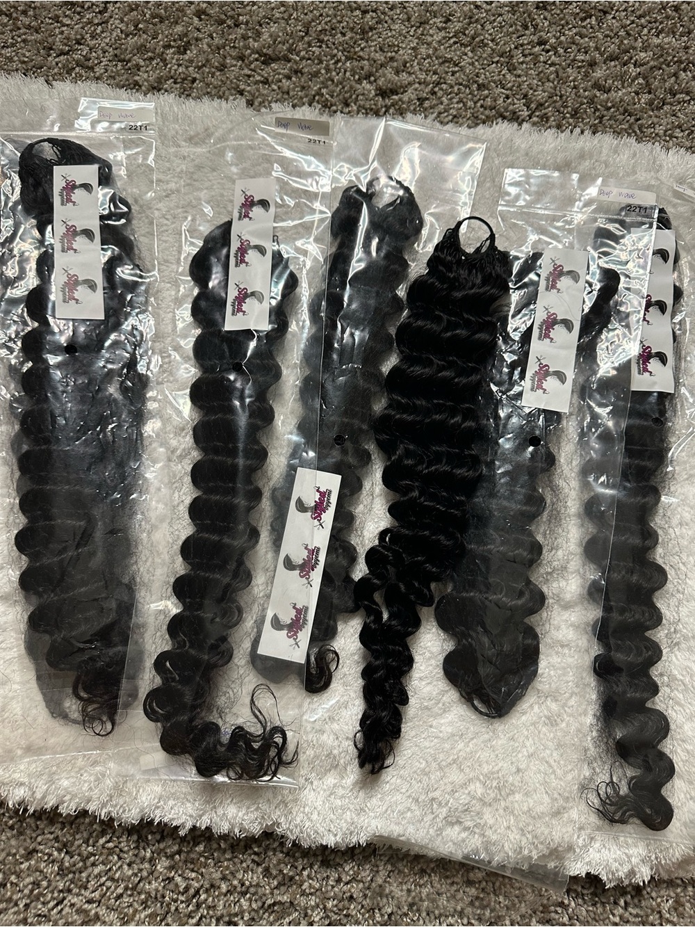 6 Bundles FOR FULL HEAD Deep wave Miracle knots crochet hair 100% HUMAN HAIR 18”
